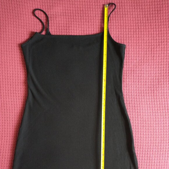 Reformation Jeanette Ribbed Knit Cami Mini Dress in Black - Picture 5 of 13